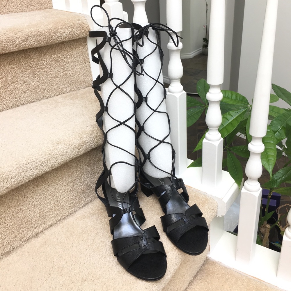 STUART WEITZMAN Leather Gladiator Sandals 8.5